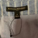 Banana Republic Striped Linen Blend Shift Dress 4 Blue White Sleeveless Summer Photo 6