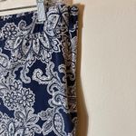 Talbots Pants Navy Blue White Floral Print Chatham Ankle Size 8 Photo 4