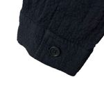 Eileen Fisher Organic Cotton Pucker Shirt Jacket Size XL Black Lagenlook Blazer Photo 2