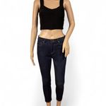 Ann Mashburn NWOT!  Dark Wash Low Rise Slim Fit Blue Jeans Size 26 Tapered Ankle Photo 2