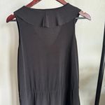 Calvin Klein Black Ruffle Draw String Waist Front Zipper Top Size M Photo 4