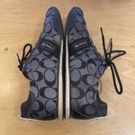 Coach  Kelsie Signature C Logo Black Grey Leather Lace Up Sneakers Women's 8.5M Photo 5