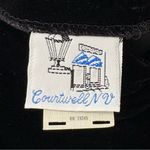 American Vintage Vintage Courtwell NV Black Velvet High Pencil Wrap Skirt Sz 12 *Flaw Photo 3