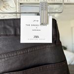 ZARA Coated The Dreed Crop Flare Jeans Photo 3