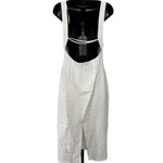 ZARA  Dress Sz M Ecru Linen‎ Blend Midi Old Money Nouveau Riche Bridal Beach Photo 1