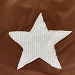 brown and white star reworked patchwork mock neck tee Size M Photo 3