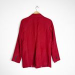 Talbots Women’s Red Linen Double-Breasted Blazer – Size 6 Photo 1