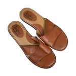 b.o.c. Born Concept Women's 9 Brown Leather Slip On Sandal Classic Comfort Photo 0