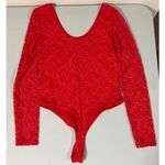 Red Floral Lace Scoop Photo 3