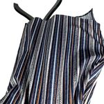 BCBGeneration  Large Midi Dress Striped Halter V-Neck Pockets Stretch Hi-Low Hem Photo 3