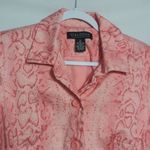 Dialogue  Pink Snake Print Chic Jacket Spring Animal Print Size 10 Photo 1