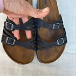 Birkenstock  Black Cutout Sandals Photo 6