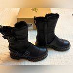 Dr. Martens KRISTY MID CALF FAUX FUR LEATHER BOOTS nib Photo 3