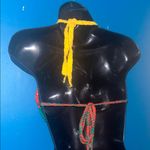 Knit Heru Striped Crochet Halter Top Multiple Size XS Photo 2