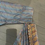 Pakistani/Indian 3pc Blue & Multi Color Embroidery Printed Shalwar Kameez Size M Photo 8