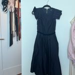 Ted Baker black midi dress with full skirt and velvet trim Photo 4