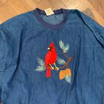 Vintage Denim Embroidered Pant Set Size Medium Blue Photo 5