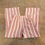 Jupee NWOT Red, White and Coral Striped High Rise Wide Leg Pants with Pockets Size M Photo 1