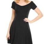 Ann Taylor  A-Line Dress Black V-Neck Photo 1