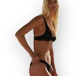 Free People new Rhythm x ᯾ Wave Break Bikini Set ᯾ Underwire Cheeky ᯾ Black XL Photo 3