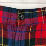 80’s Vintage Multicolor Holiday Plaid High Rise Wool Blend Shorts size 14 Photo 2
