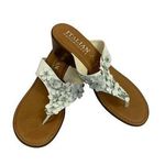 Italian Shoemaker Women's Floral Sandals White Size 8 Photo 0