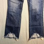 Risen Jeans High Rise Flare Ankle Crop Jeans Size 5 / 27 Distressed Frayed Hem Blue Photo 3