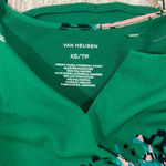 Van Heusen green floral short sleeve blouse XS Photo 2