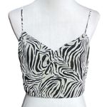 Urban Renewal Remnants Mesh Zebra Cropped Tank Top Black White Size Large Photo 0