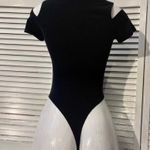 Cats Black Body Suit Mock Neck Cold Shoulder  Photo 1
