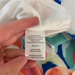 Nicole Miller NWOT New York women’s white multicolor bright floral maxi dress L Photo 6