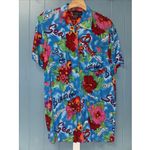 Carol Little Sport Hawaiian Floral Print Blouse Top Size M Medium Cruise‎ Wear Photo 1