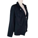 Avenue  Jacket 26/28 Black Stretch Full Zip Up Collared New Photo 5