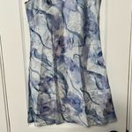 Noelle Wolf NWT mist silk slip dress chemise size small abstract artsy fairy Blue Photo 5