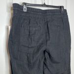 Athleta Cabo Linen Wide Leg Pants Black Drawstring Zip Pockets Plus Size 16 TALL Photo 5