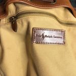 Ralph Lauren Tartan Plaid Large Leather Drawstring Bucket Shoulder Bag VINTAGE Photo 5