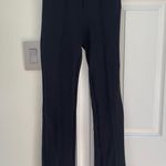 ANINE BING Max Pants Women's Black Straight Leg Split Hem Pants Size 34 2 Luxury Photo 3