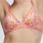 New savage x fenty SUNRAY LACE UNLINED PLUNGE BRA Size XL Pink Photo 0