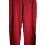 Lounge Sofia Luxe Knit Pajama  Pants M Maroon Red Elastic Waist High Rise Photo 1