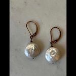 CLOSET CLOSING! LAST CHANCE Authentic Vintage Pearl Drop Earrings .925 Silver White Photo 2