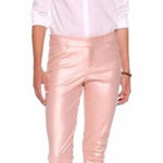 Old Navy  Mid-Rise Coated Pixie Ankle‎ Pants for Women Metallic Rose Gold Size 4 Photo 0