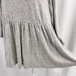 Kim And Cami New  Square Neck Babydoll Soft Knit Sweater Heather Grey Photo 4