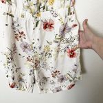 H&M [] Cream Linen Blend Cottagecore Wildflower Floral Print Strappy Romper Sz XL Photo 9