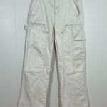 PTCL Cream Wide Leg Cargo Jeans Size 27 Photo 1