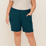 L.L Bean Original Fit Shorts Teal Bayside Stretch Wrinkle Free Size 20 NWOT Blue Photo 0