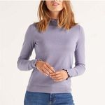 Boden | River Lara‎ Ruffle Mock Neck Pullover Sweater Purple Size 6 Photo 1
