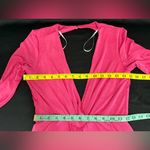 Lulus 🆕  Fuchsia Long Sleeve Wrap Dress Size S Photo 7