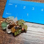 Multicolored Natural Stone Drop Earrings Green Photo 1