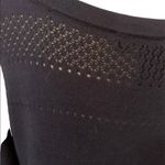 White House | Black Market WHBM Navy Vneck Open Weave detail Embellished Sweater sz small Photo 4