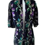 Ba&sh Anjy Embellished Mini Dress Black Metallic Floral Noir 2 Medium NWOT Photo 6